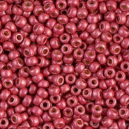 Miyuki seed beads 8/0 - Matted duracoat galvanized light cranberry 8-4211F
